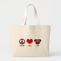 Peace Love Pug bags