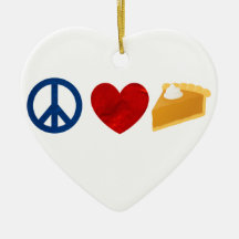 Peace, Love, Pumpkin Pie Christmas Tree Ornament