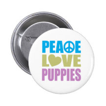 Peace Love Puppies Pin