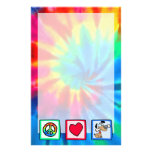 Peace, Love, Puppy Dogs Stationery Design
