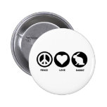 Peace Love Rabbit Button