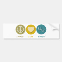 Peace Love Ranch Bumper Sticker