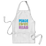 Peace Love Read Aprons