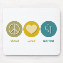 Peace Love Repair Mouse Mats