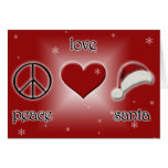 Peace, Love, Santa Card