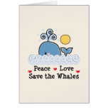 Peace Love Save The Whales Greeting Card