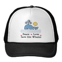 Peace Love Save The Whales Hat