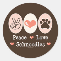 Peace Love Schnoodles Stickers