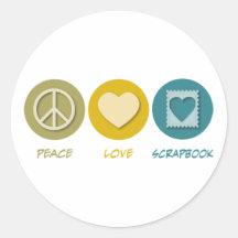 Peace Love Scrapbook Sticker