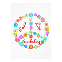 Peace Love Scrapbooking Personalised Invitations