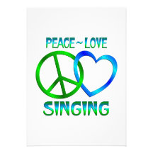 Peace Love SINGING Custom Announcements