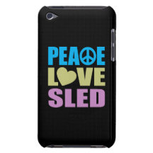 Peace Love Sled iPod Touch Cases