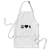Peace Love Snowboarding Aprons