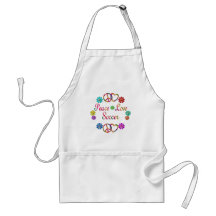 PEACE LOVE SOCCER APRONS