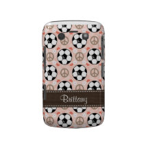 Peace Love Soccer Blackberry Bold Case