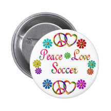 PEACE LOVE SOCCER BUTTONS