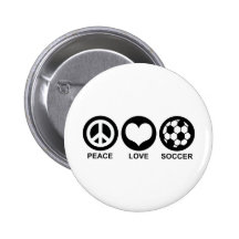Peace Love Soccer Pin
