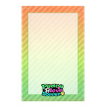 Peace, Love, Soccer; Retro Custom Stationery