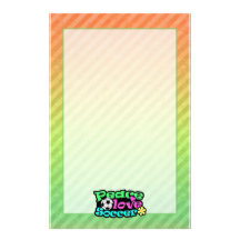 Peace, Love, Soccer; Retro Custom Stationery