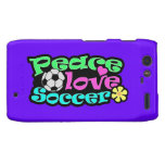 Peace, Love, Soccer; Retro Droid RAZR Cases
