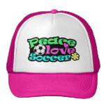 Peace, Love, Soccer; Retro Mesh Hats