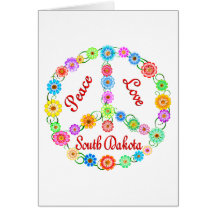 Peace Love South Dakota Greeting Card