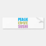 Peace Love Sushi Bumper Sticker