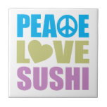 Peace Love Sushi Ceramic Tiles