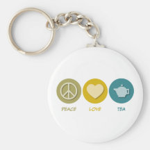 Peace Love Tea Key Chain