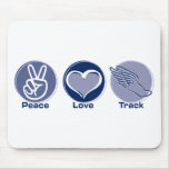 Peace Love Track Mouse Pad