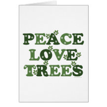 Peace Love Trees Greeting Cards