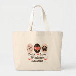 Peace Love Veterinary Medicine Tote Bag