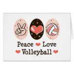 Peace Love Volleyball Blank Note Cards