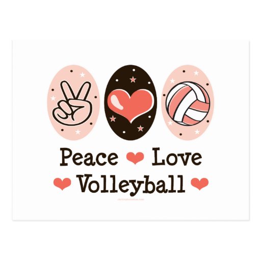 Peace Love Volleyball Postcard