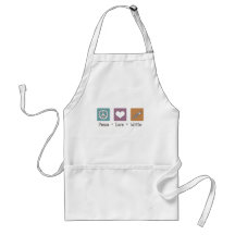Peace Love Write Apron