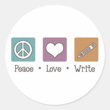 Peace Love Write Sticker