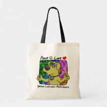 Peace Love Yellow Lab Bag