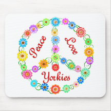 Peace Love Yorkies Mousepad