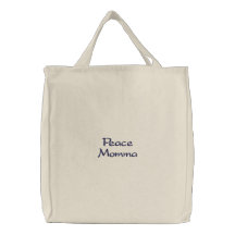 Peace Momma Embroidered Bag