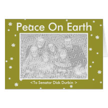 PEACE ON EARTH Customisable My Dog Votes Card