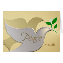 Peace on Earth - Elegant Holiday ChristmasCard
