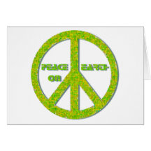 Peace on earth greeting card