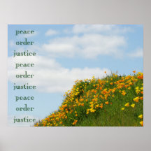 Peace Order Justice Fine Art Prints Poppies Flower