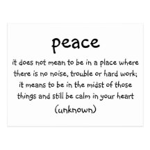 peace postcard