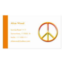 PEACE Profile Card Business Card Template