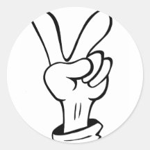 Peace Round Sticker