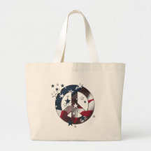 Peace Sign American Stars & Stripes Flag Bag