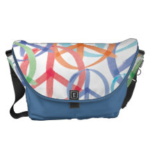 Peace Sign Art Messenger Bag