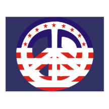 Peace Sign Patriotic Postcards