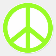 Peace Sign Round Stickers